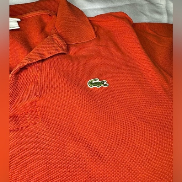Lacoste Men's Short Sleeve Classic Pique Orange Polo Shirt Size 2XL - Picture 5 of 5